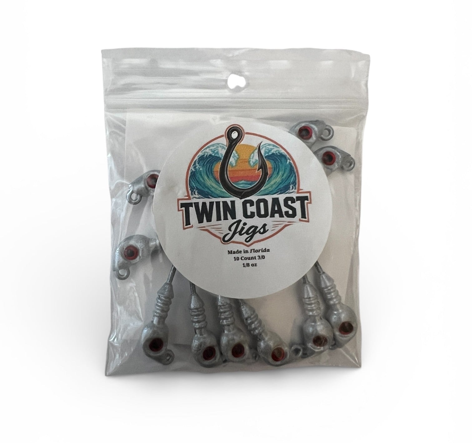 White Manic Mullet Jigs 10-Pack